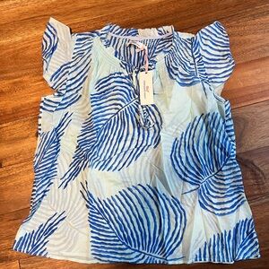 Vineyard Vines Blue Cotton Tassel Top
